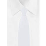 Young Boys' Solid Color 11 inch Pre-Tied Clip-On Neck Tie - White