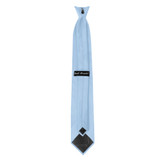 Men's Pre-Tied Ready Made Solid Color Pre-Tied Clip-On Neck Tie - Sky Blue