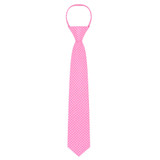Kid's Polka Dot 14 inch Zipper Tie - Pink