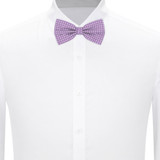 Polka Dot Print Men's Polka Dotted Pretied Bowtie - Lavender