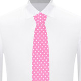 Polka Dot Slim Tie - Pink