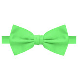 Men's Pre-Tied Banded Adjustable Solid Color Bow Tie - Lime