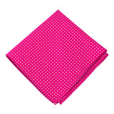 Polka Dot Pocket Square - Fuchsia