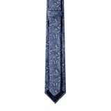 Floral Slim Tie - Slate Blue