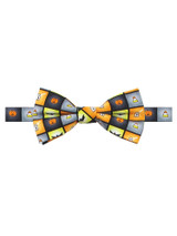 Kid's Halloween Squares Banded Bow Tie