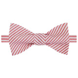 Men's Seersucker Self-Tie Bow Tie - Red