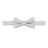 Kid's Woven Mini Squares Banded Bow Tie - Silver