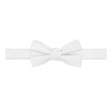 Kid's Woven Mini Squares Banded Bow Tie - White