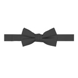 Kid's Woven Mini Squares Banded Bow Tie - Charcoal