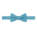 Kid's Woven Mini Squares Banded Bow Tie - Turquoise