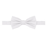 Banded Mini Squares Bow Tie - White