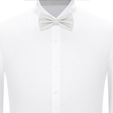 Banded Mini Squares Bow Tie - Light Gray