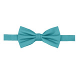Men's Woven Subtle Mini Squares Adjustable Pre-Tied Banded Bow Tie - Teal