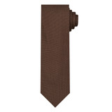 Woven Mini Squares Tie - Brown