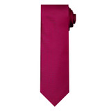 Woven Mini Squares Tie - Fuchsia