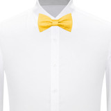 Woven Mini Squares Self-Tie Bow Tie - Canary