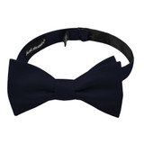 Woven Mini Squares Self-Tie Bow Tie - Navy Blue