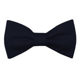 Woven Mini Squares Self-Tie Bow Tie - Navy Blue