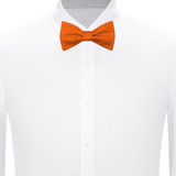 Woven Mini Squares Self-Tie Bow Tie - Orange