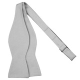 Woven Mini Squares Self-Tie Bow Tie - Silver