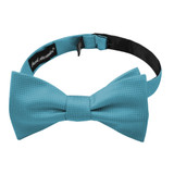 Woven Mini Squares Self-Tie Bow Tie - Turquoise