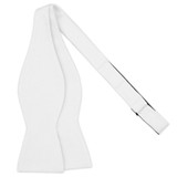 Woven Mini Squares Self-Tie Bow Tie - White