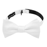 Woven Mini Squares Self-Tie Bow Tie - White