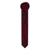 Woven Mini Squares Ultra Skinny Tie - Burgundy