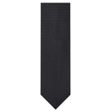 Woven Mini Squares Ultra Skinny Tie - Black