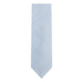 Kid's Seersucker Striped Tie - Baby Blue