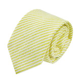 Kid's Seersucker Striped Tie - Yellow