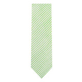 Kid's Seersucker Striped Tie - Green