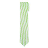 Kid's Seersucker Striped Tie - Green