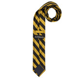 Woven Narrow-Striped Slim Tie - Gold Black