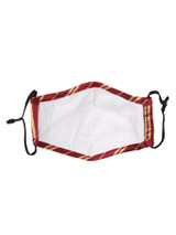 Woven Double Stripe Adult Face Mask - Burgundy Gold