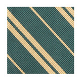 Woven Double Stripe Adult Face Mask - Hunter Green Gold