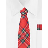 Royal Stewart Red Plaid Boys' Pre Regular Neck Tie