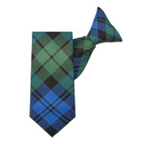 Kid's Black Watch Tartan Plaid 11 inch Clip-On Tie