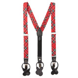 Royal Stewart Red Plaid Kids' Suspenders