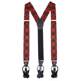 Wallace Tartan Plaid Y-Back Suspenders