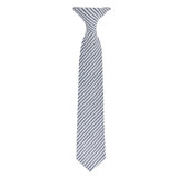 Kid's Seersucker 11 inch Clip-On Tie - Navy Blue