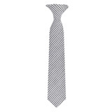 Kid's Seersucker 11 inch Clip-On Tie - Black