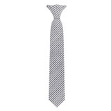 Kid's Seersucker 14 inch Clip-On Tie - Black