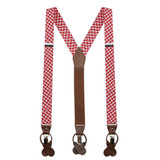 Gingham Suspenders - Red