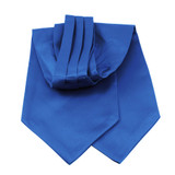 Men's Solid Color Cravat Ascot Neck Tie - Royal Blue