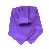 Men's Solid Color Cravat Ascot Neck Tie - Purple