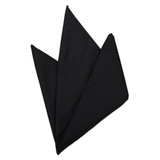 Woven Mini Squares Pocket Square - Black