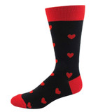 Pair of Men's Valentine's Day Hearts Everywhere Novelty Crew Socks