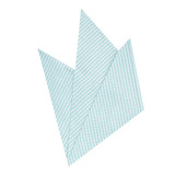 Seersucker Striped Pocket Square - Turquoise
