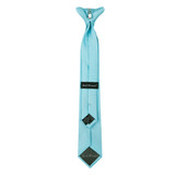 Kid's Mini Squares 14 inch Clip-On Tie - Light Turquoise